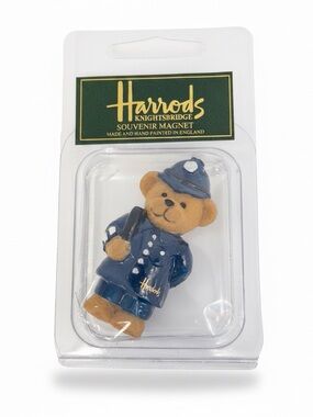 Harrods Knightsbridge Souvenir Magnet | Police Teddy Bear British Cop